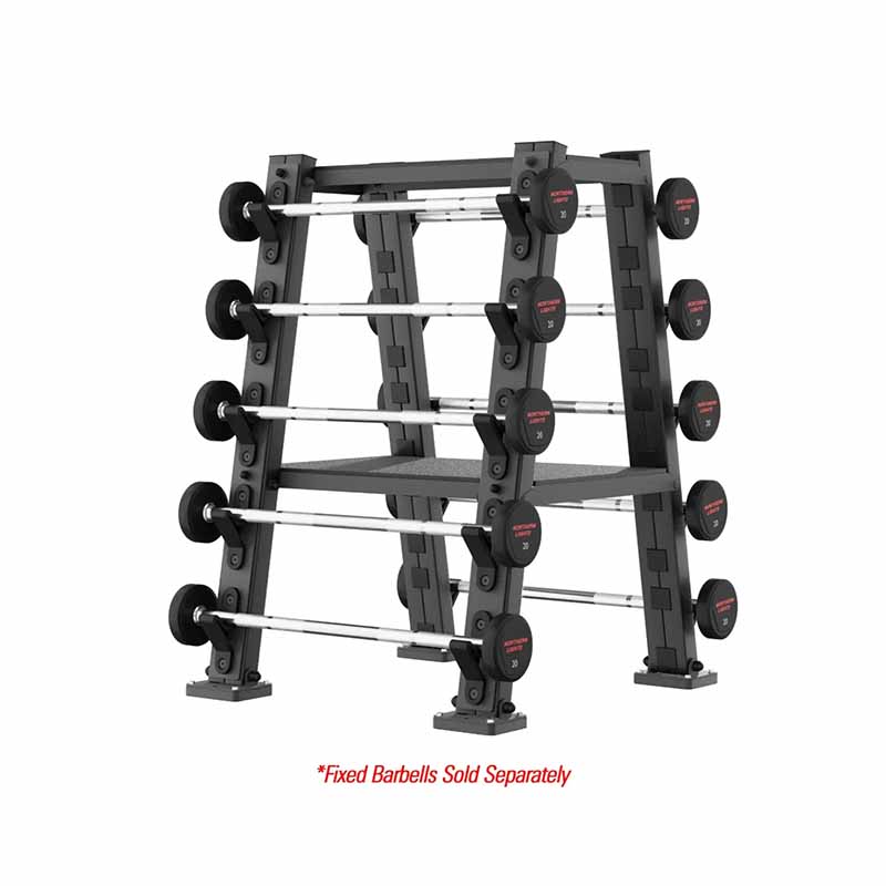 Stealth Barbell Rack 10 avec supports moulés - Fitness Dépôt +