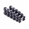 Haltère hexagonal en caoutchouc choix entre 3lb et 125lb - Fitness Dépôt +