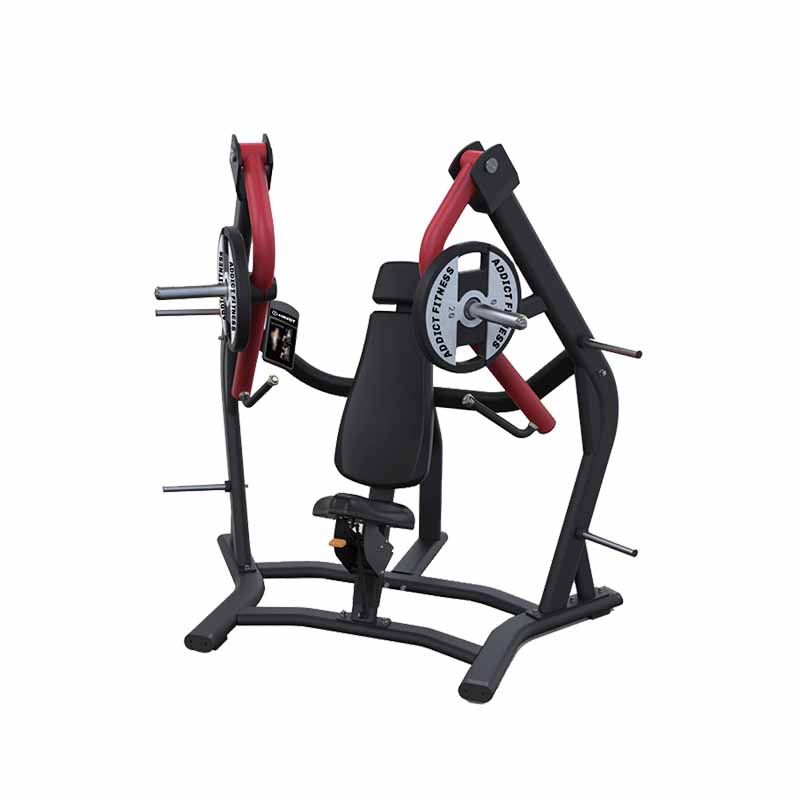 Presse à poitrine large avec charge libre - Fitness Dépôt +