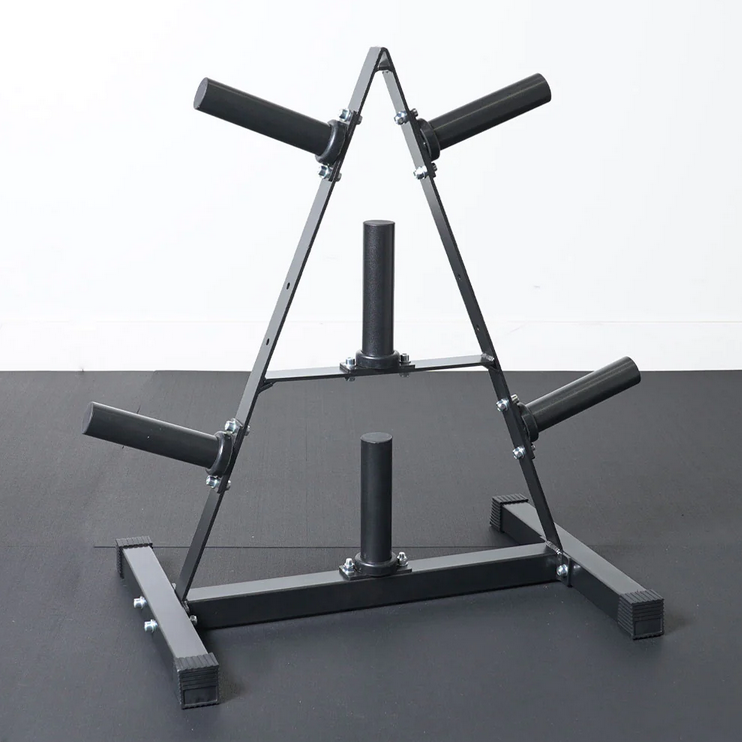 Rack a bumper plate et poids olympique Ironax - Fitness Dépôt +