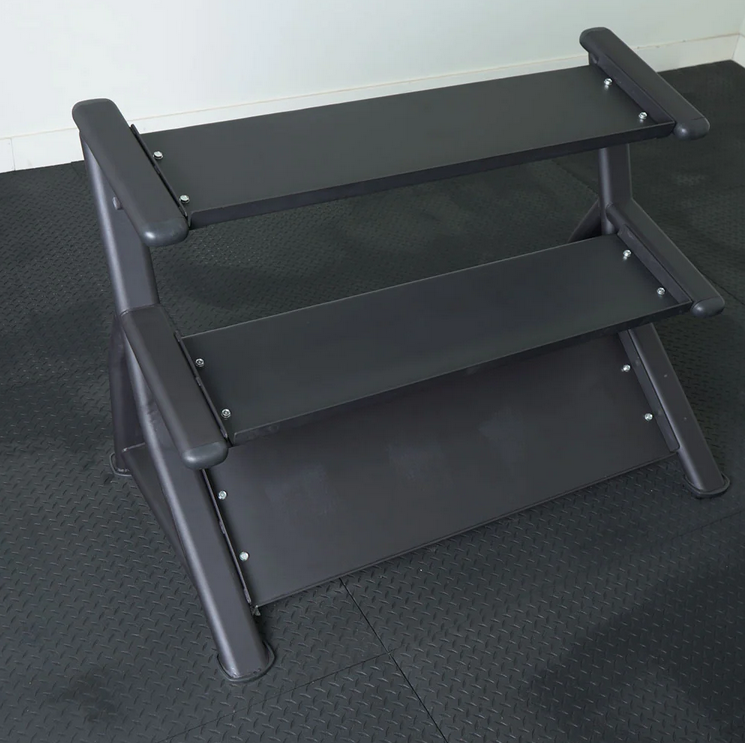 SUPPORT D'HALTÈRES PLAT XM À 3 NIVEAUX - Fitness Dépôt +
