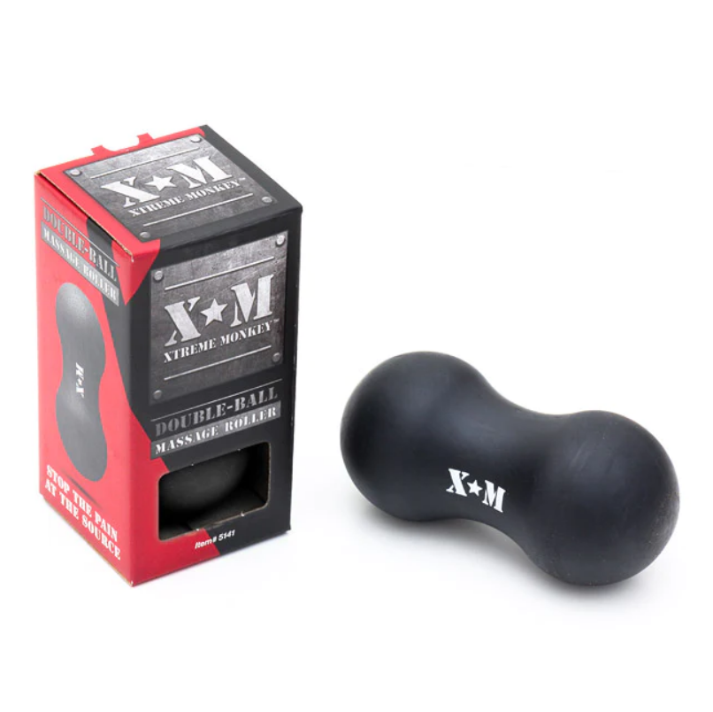 Rouleau de massage à double boule XM Fitness - Fitness Dépôt +