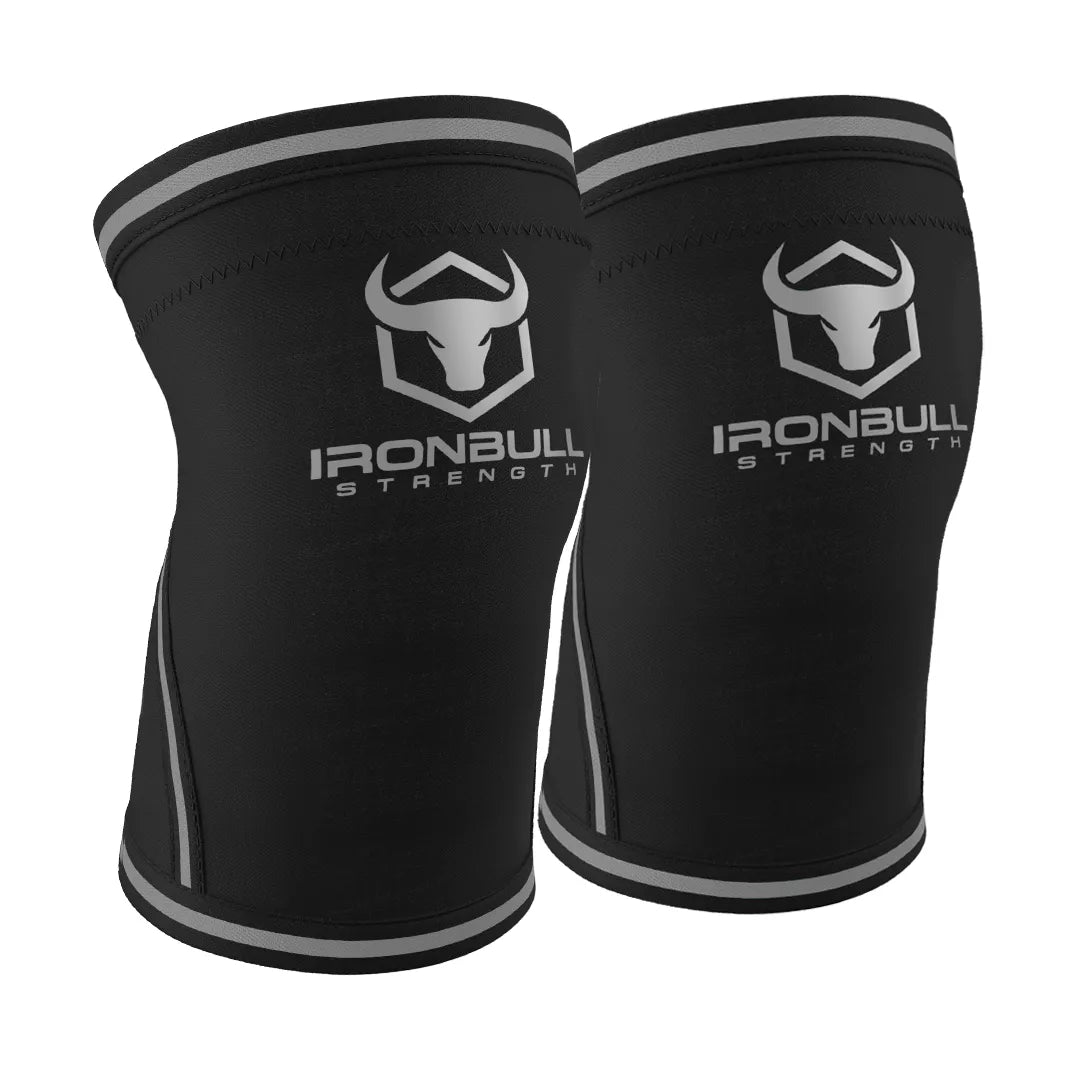 7mm Knee Sleeves - Black/Gray / L - Fitness Dépôt +