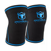 7mm Knee Sleeves - Black/Olympic Blue / XL - Fitness Dépôt +
