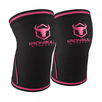 7mm Knee Sleeves - Black/Pink / M - Fitness Dépôt +