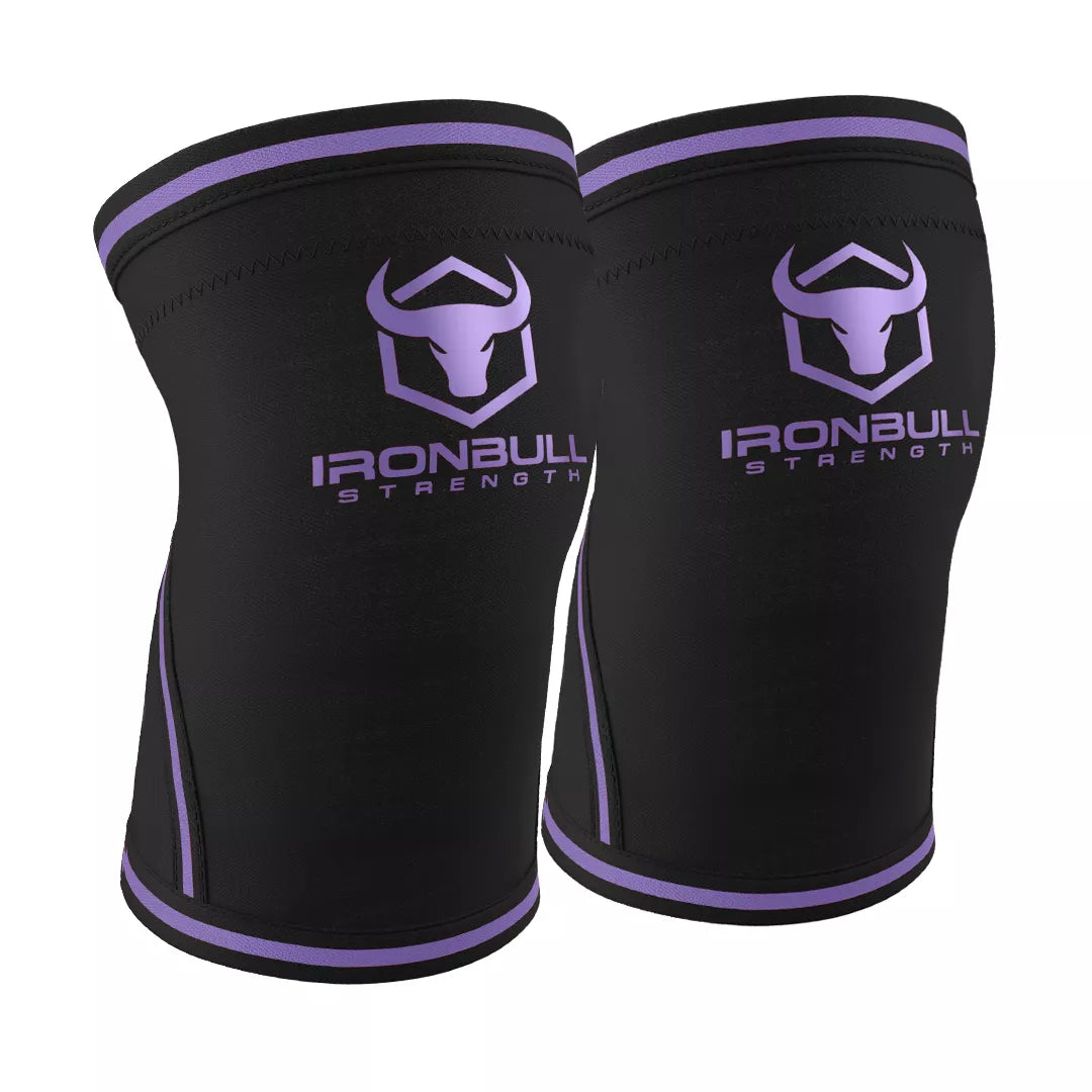 7mm Knee Sleeves - Black/Purple / 2XL - Fitness Dépôt +