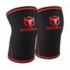 7mm Knee Sleeves - Black/Red / 2XL - Fitness Dépôt +