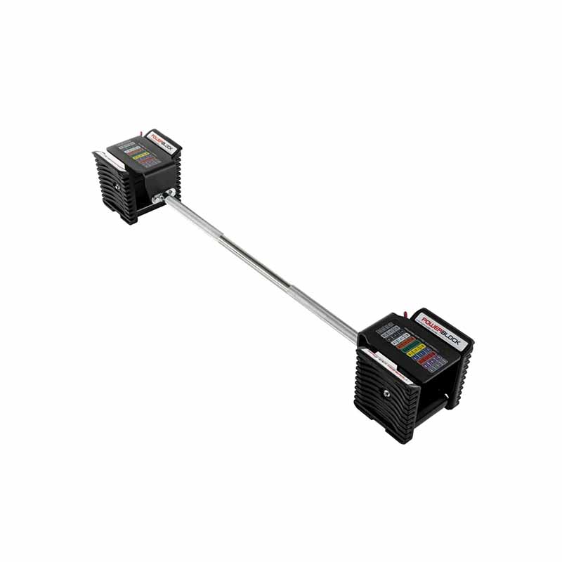 Barre droite PowerBlock, Pro 100 en uréthane - Fitness Dépôt +