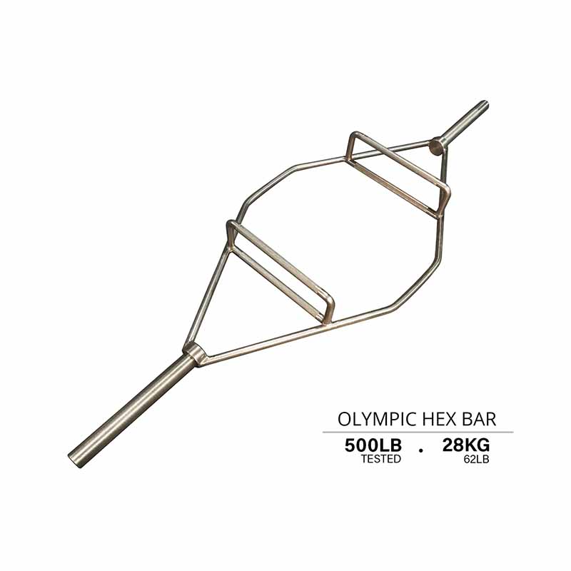 Barre hexagonale olympique chromée de 86 po Northern Lights - Fitness Dépôt +
