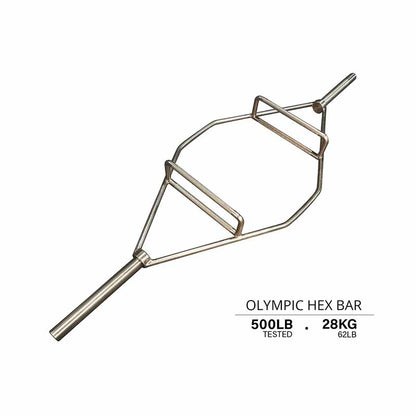 Barre hexagonale olympique chromée de 86 po Northern Lights - Fitness Dépôt +