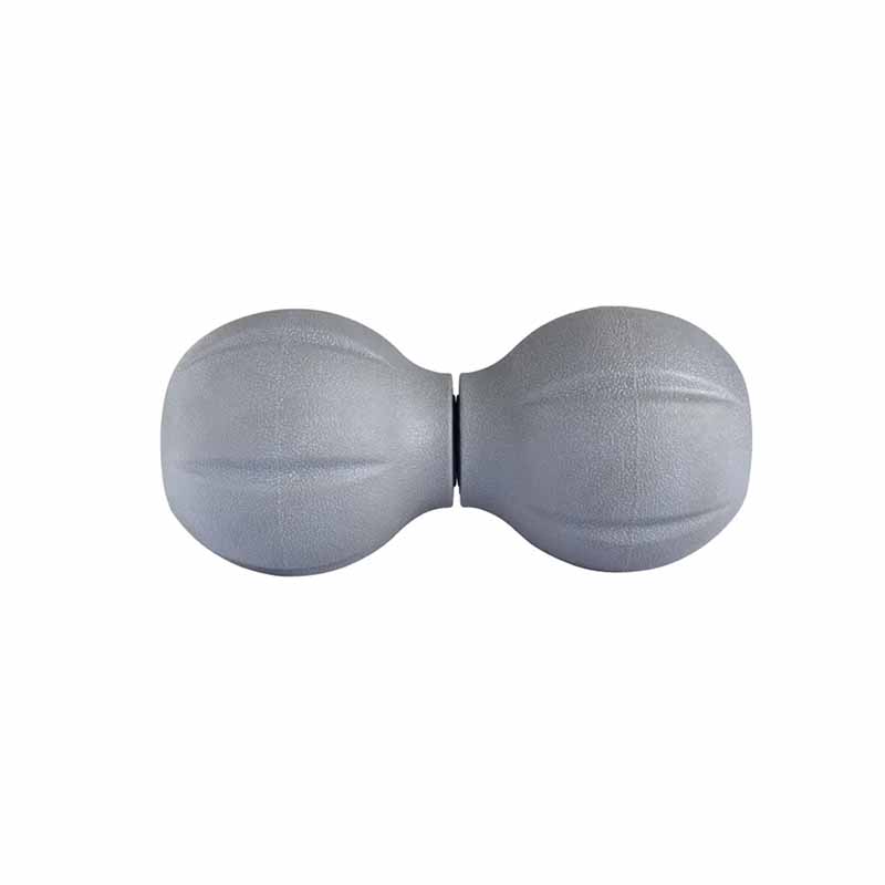 Boule de massage double Northern Lights, longueur réglable, grise avec poignée noire - Fitness Dépôt +