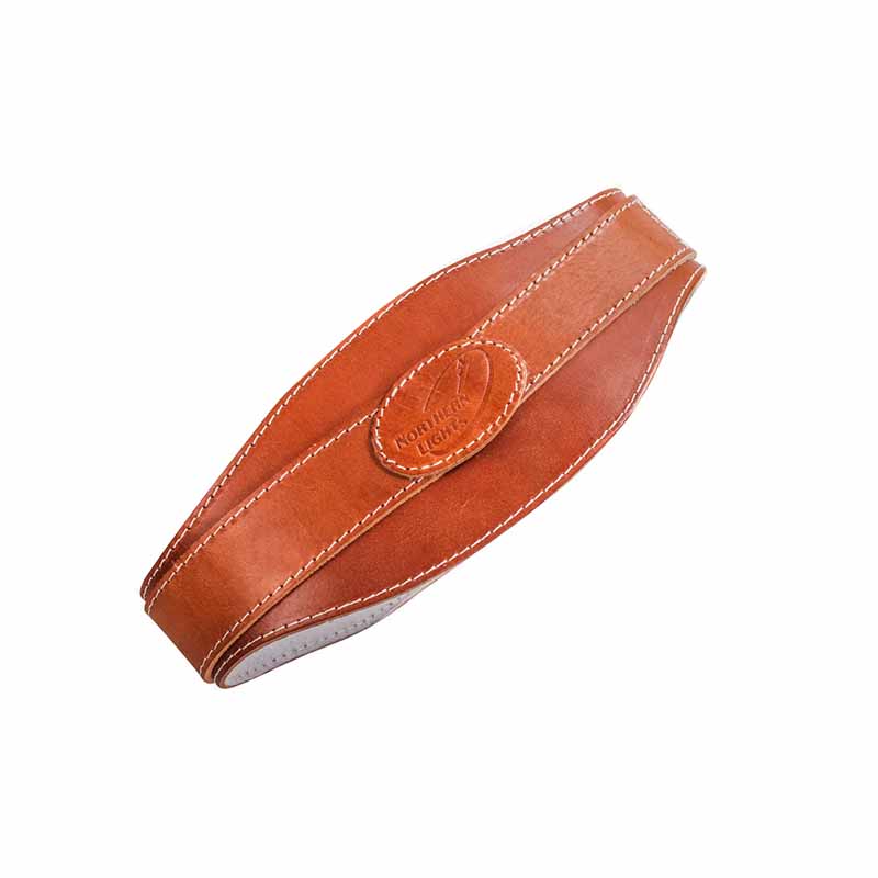 Ceinture contour en cuir double Northern Lights, marron - X-Small - Fitness Dépôt +