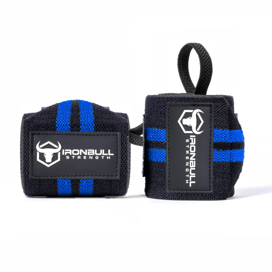 Classic Wrist Wraps - Black/Blue - Fitness Dépôt +