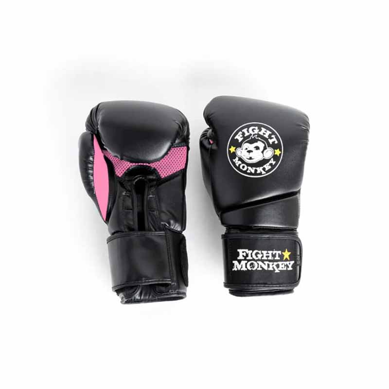Gants d'entraînement Fight Monkey 12oz - Rose - Fitness Dépôt +