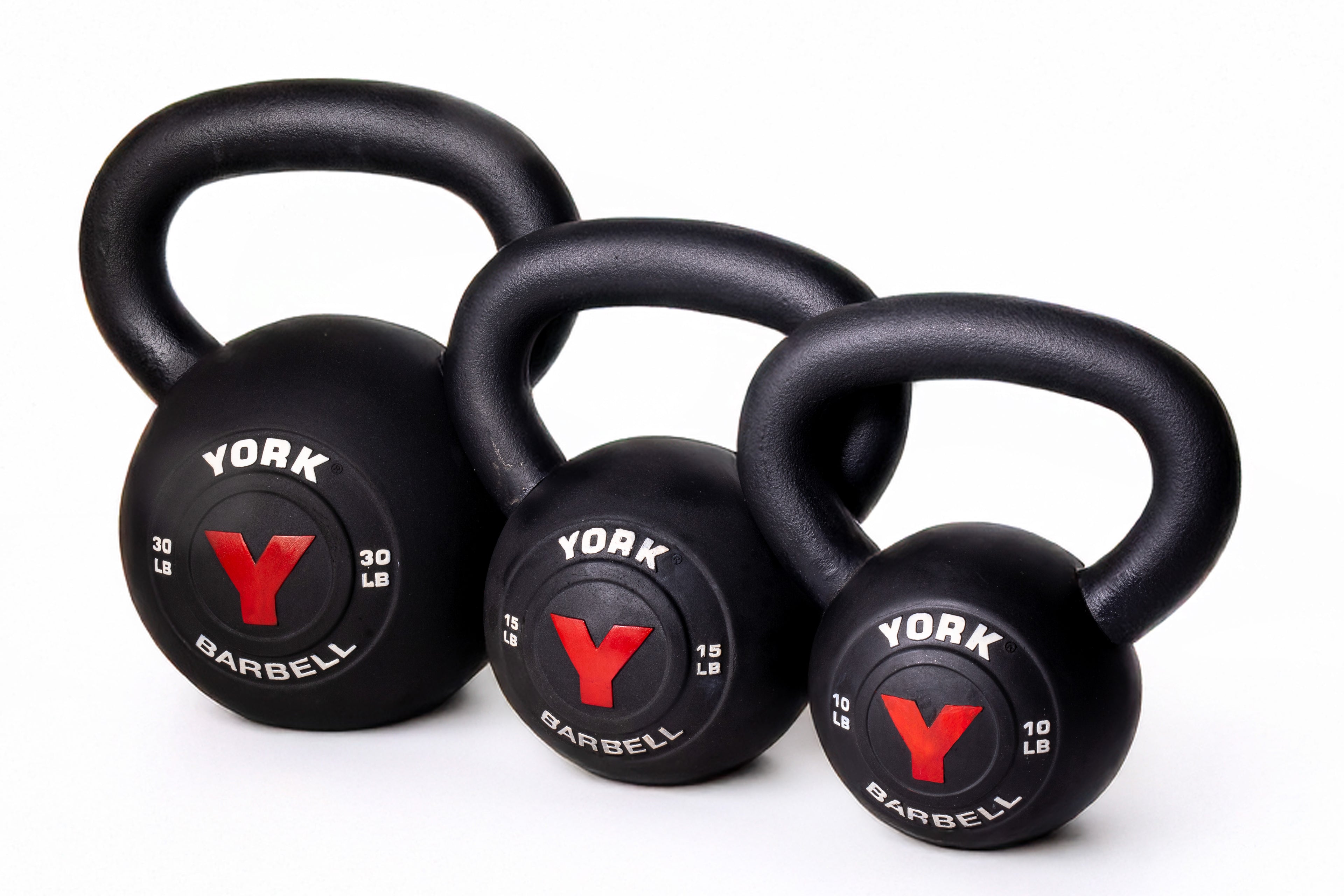 Kettlebells YORK en fonte recouverts de caoutchouc