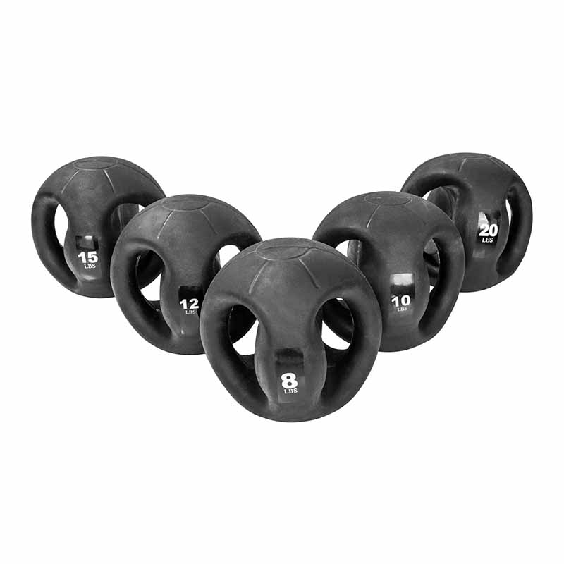 Northern Lights Boule médicinale Northern Lights en PVC avec poignées, 8 lb - Fitness Dépôt +