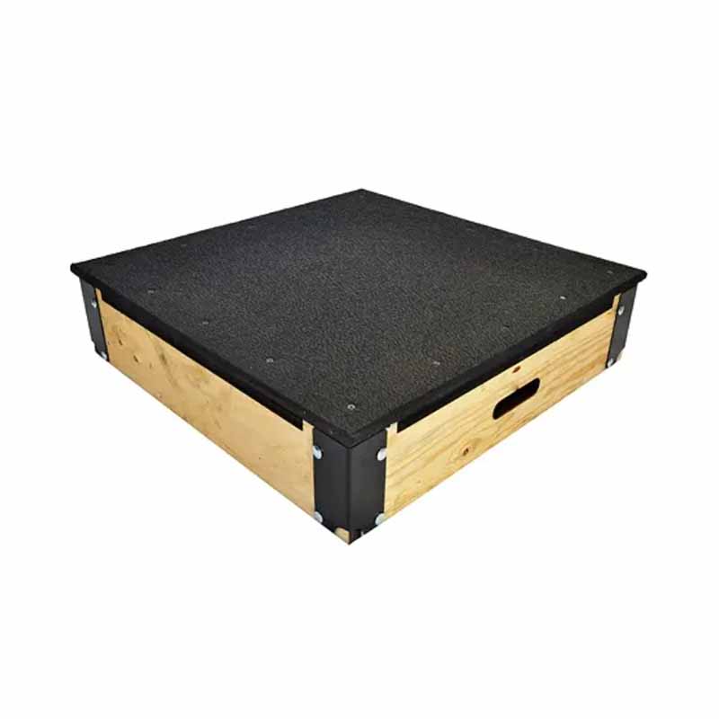 Northern Lights Plyo Box Dessus en bois/caoutchouc, 24" x 24" x 6" de haut - Fitness Dépôt +