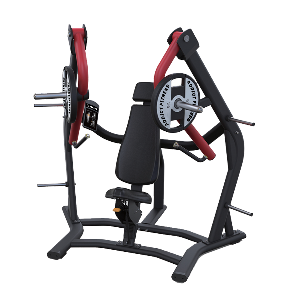 Presse à poitrine large avec charge libre - Fitness Dépôt +