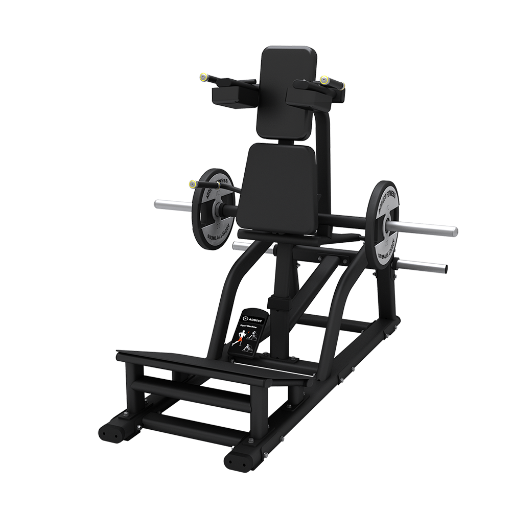 V – Squat à chargement de plaques - Fitness Dépôt +