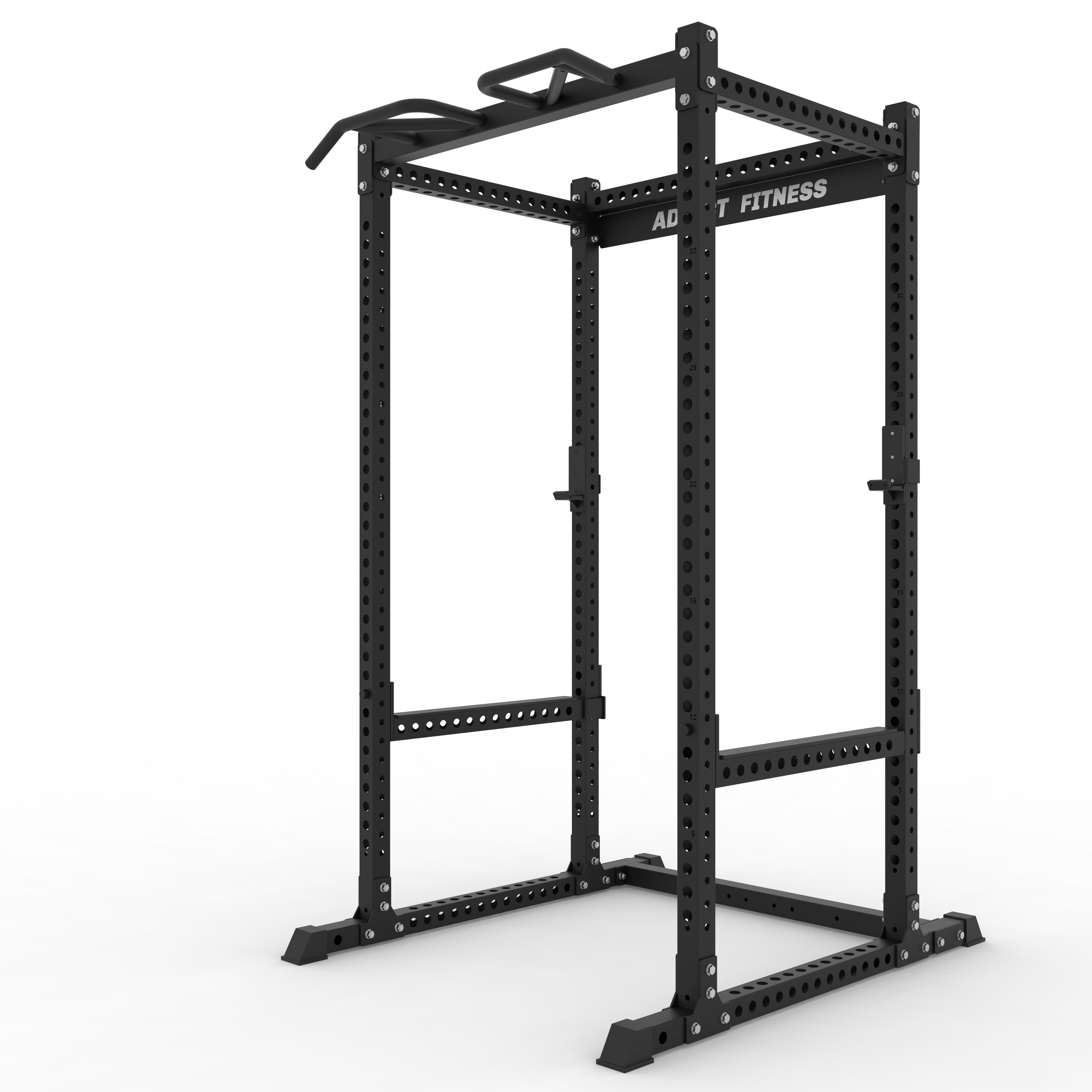 Rack à squat Addict fitness Elite / avec plusieurs attachements (Lat Pulldown-Spotter Arm-Landmine) - Fitness Dépôt +