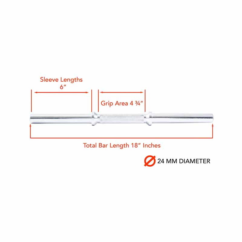 Poignée d'haltère Northern Lights Regular 18" - Fitness Dépôt +