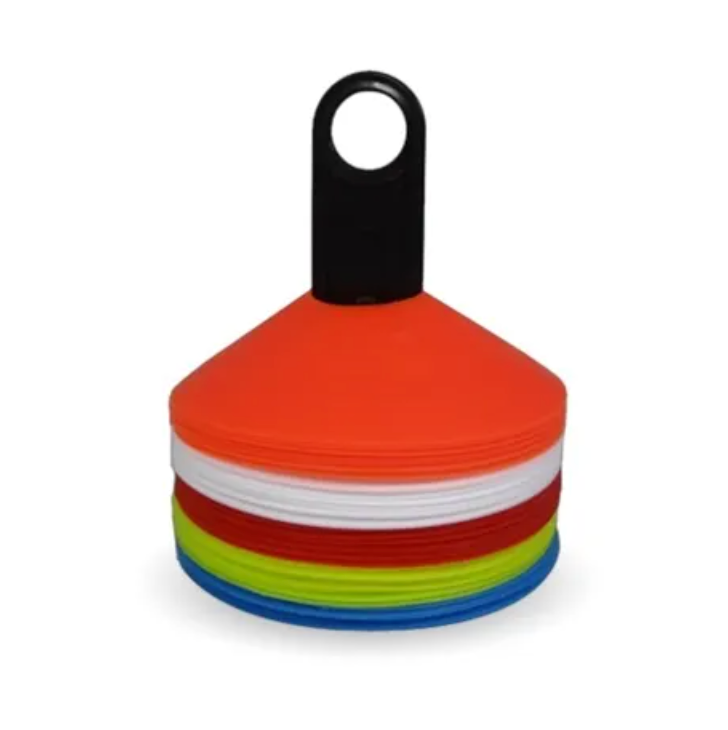 Jeu de disques d'agilité, 50 pièces avec support - Fitness Dépôt +