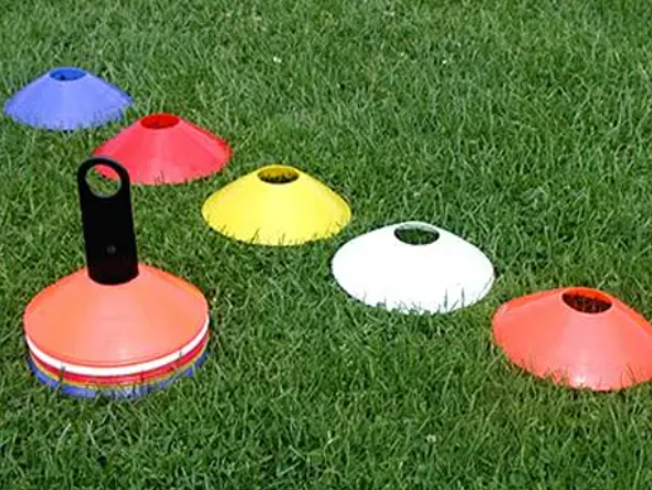 Jeu de disques d'agilité, 50 pièces avec support - Fitness Dépôt +