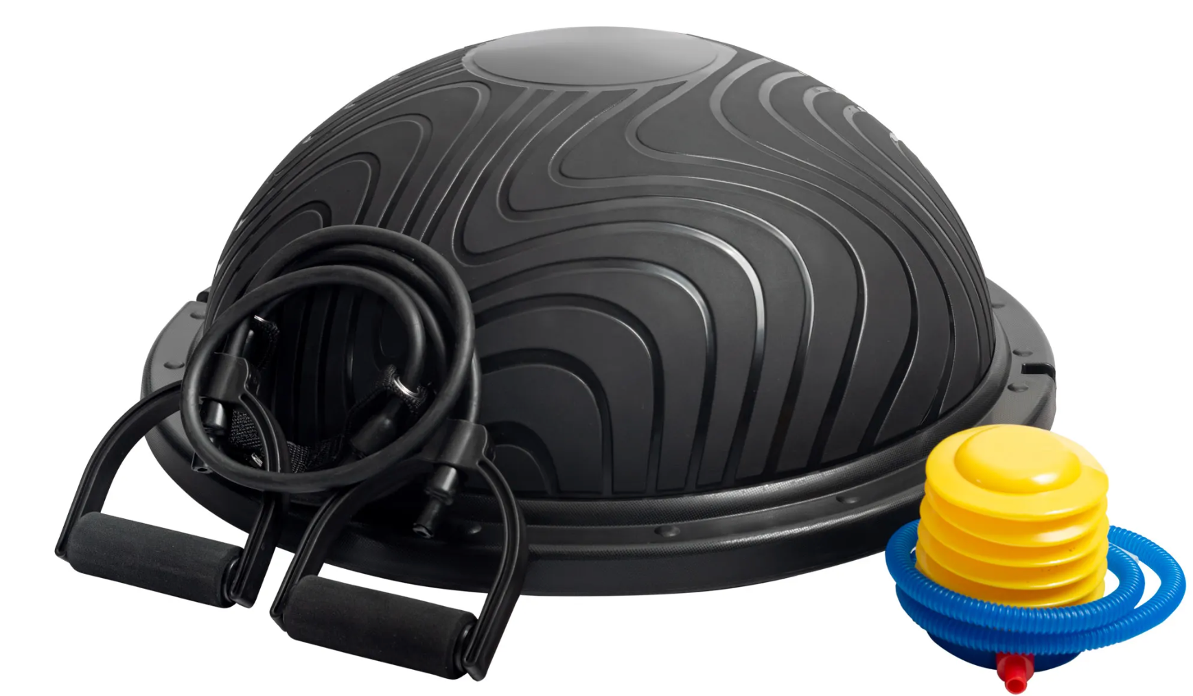 Northern Lights Balance Half Ball avec cordons extensibles, noir - Fitness Dépôt +