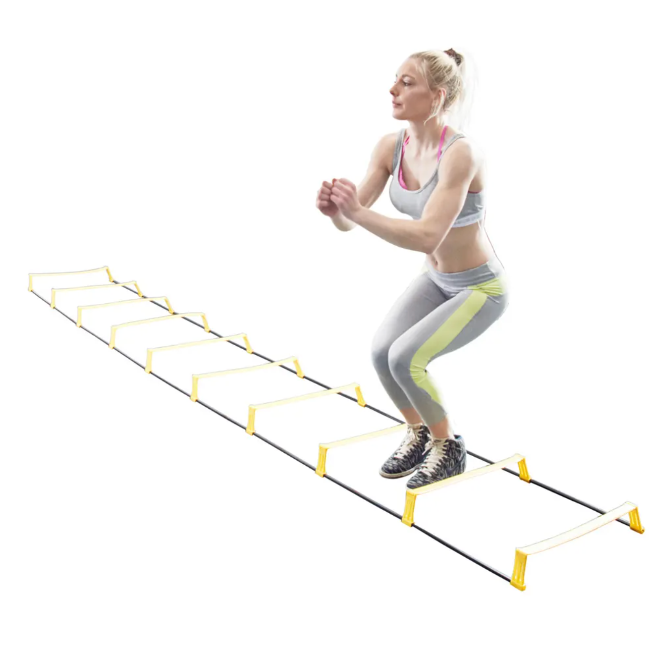 Échelle de vitesse d'agilité élevée Northern Lights, 10 échelons, réglable - Fitness Dépôt +