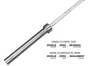 Barre olympique en chrome dur Northern Lights - 86", 28 mm, roulement - indice de 2 000 lb - Fitness Dépôt +