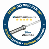 Barre olympique en chrome dur Northern Lights - 86", 28 mm, roulement - indice de 2 000 lb - Fitness Dépôt +