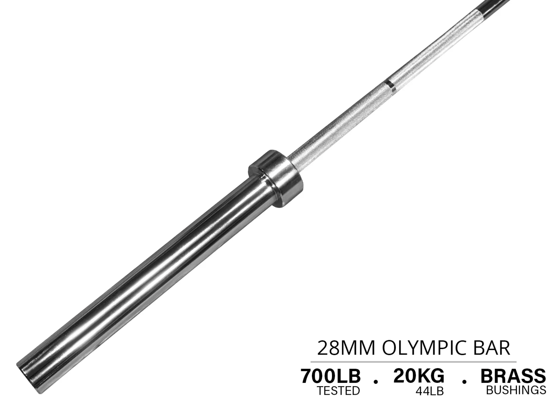 Barre olympique Northern Lights - 86,5", 28 mm, 44LB - 700LB - Fitness Dépôt +