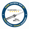 Barre olympique Northern Lights - 86", 32 mm, 44LB - 700LB - Fitness Dépôt +