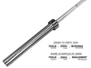 Barre olympique - 86,5", 28 mm, 44LB - Bague et roulement - Fitness Dépôt +