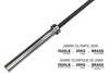 Barre olympique en cerakote noir Northern Lights - 86,5", 28 mm, 44LB - 1500LB - Fitness Dépôt +
