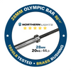 Barre olympique en cerakote noir Northern Lights - 86,5", 28 mm, 44LB - 1500LB - Fitness Dépôt +
