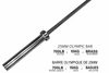 Barre CrossFit olympique commercial pour femmes, 25 mm, 33 lb, cerakote noir - Fitness Dépôt +