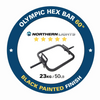 Barre hexagonale olympique Northern Lights, 60", noir, peint - Fitness Dépôt +