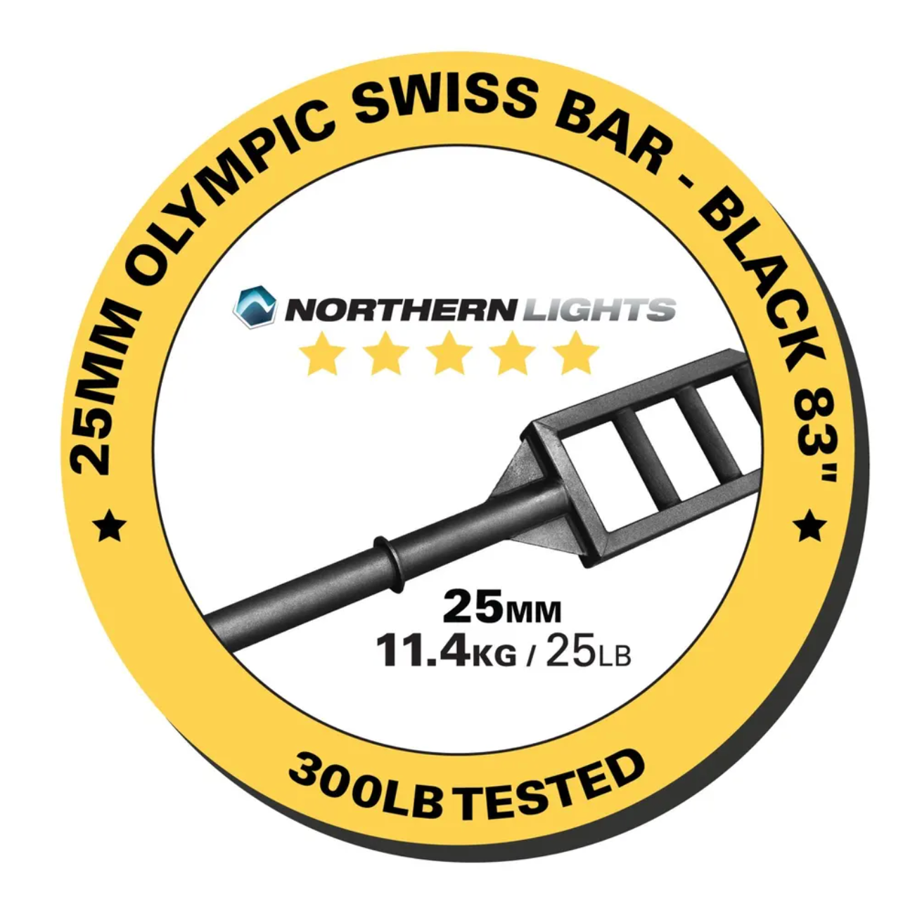 Barre Suisse Olympique Northern Lights - Noir - Fitness Dépôt +