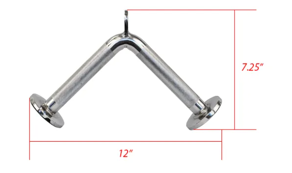 Barre de pression pour triceps chromée Northern Lights - Fitness Dépôt +