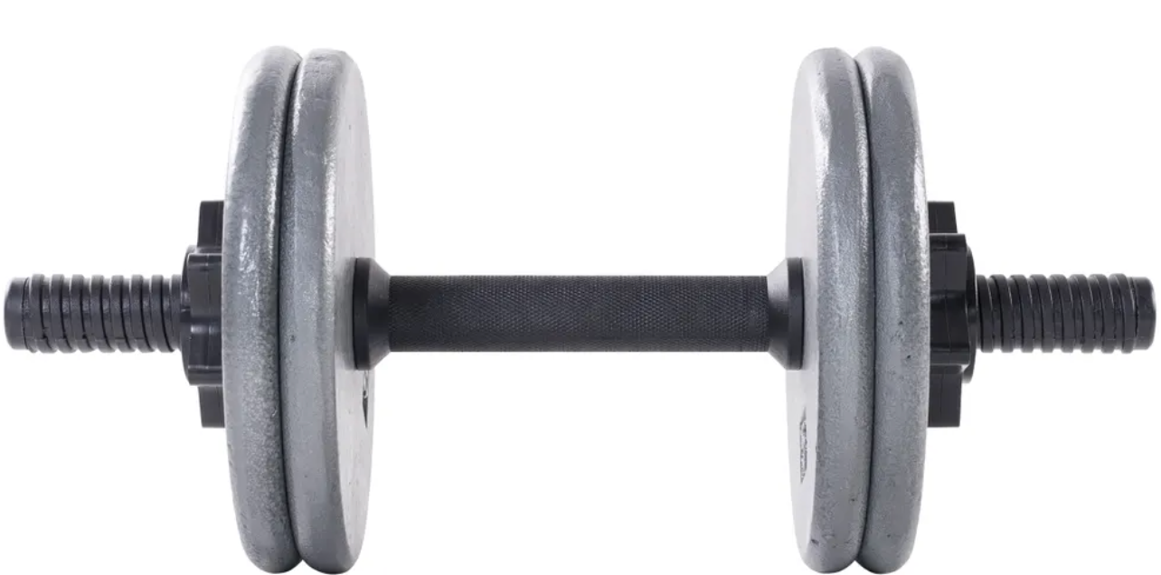 Haltère en plastique fileté Northern Lights Regular 14" avec colliers - Fitness Dépôt +