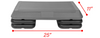 Northern Lights The Step, junior, 11" x 25", gris/noir - Fitness Dépôt +