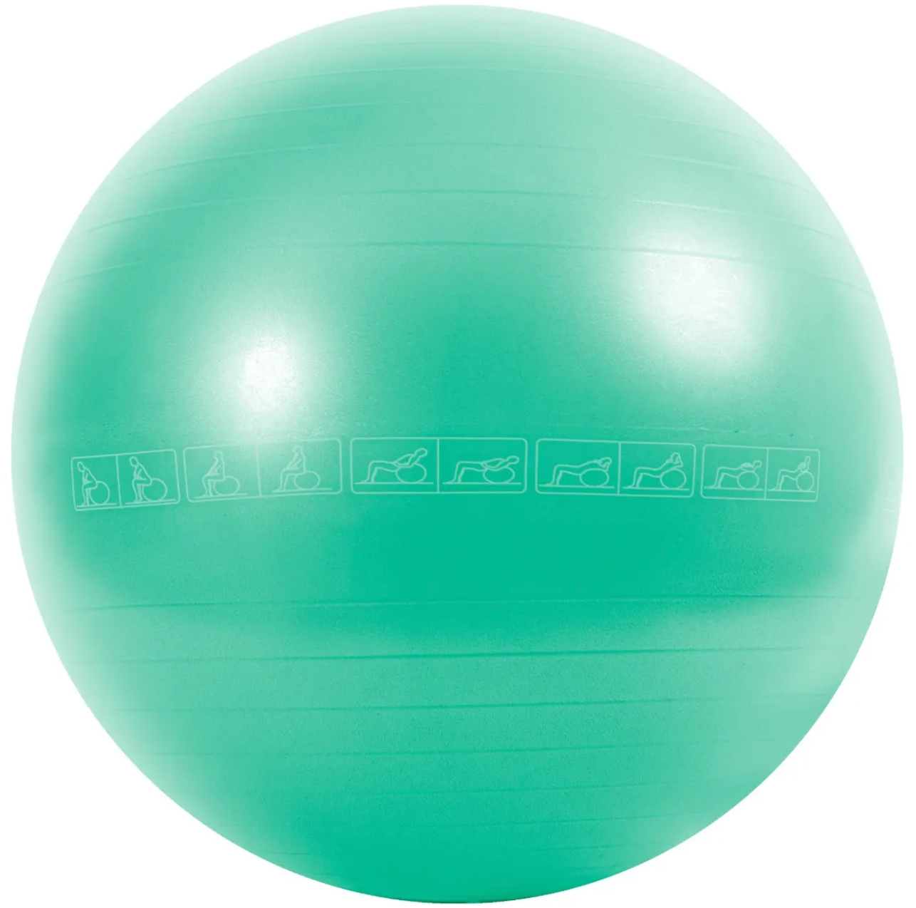 Ballon suisse Northern Lights 55 cm, imprimé, vert - Fitness Dépôt +