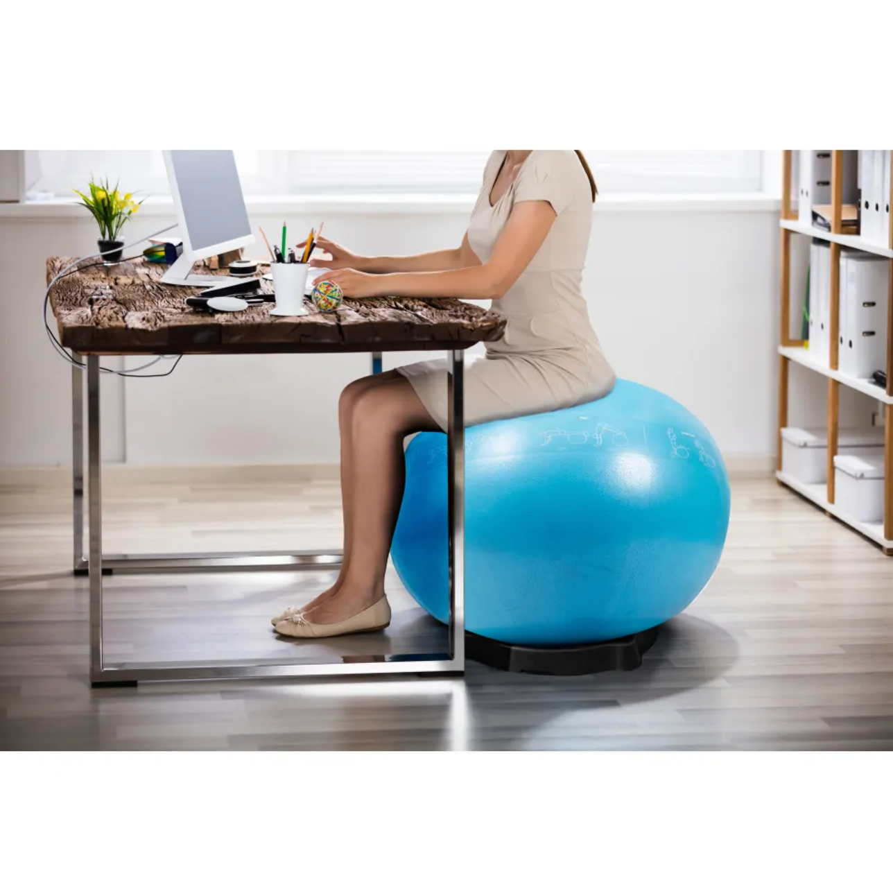 Support de base pour ballon de gymnastique Northern Lights, noir - Fitness Dépôt +