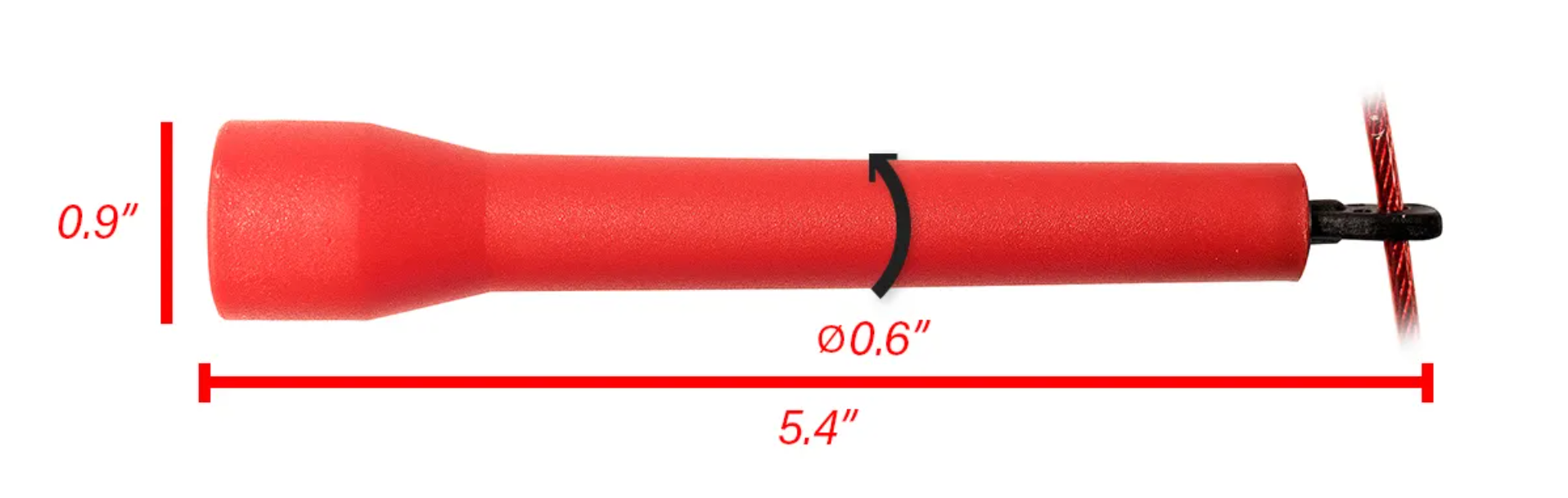 Corde à sauter à vitesse réglable Northern Lights - Poignée rouge de 5,4 po - Fitness Dépôt +