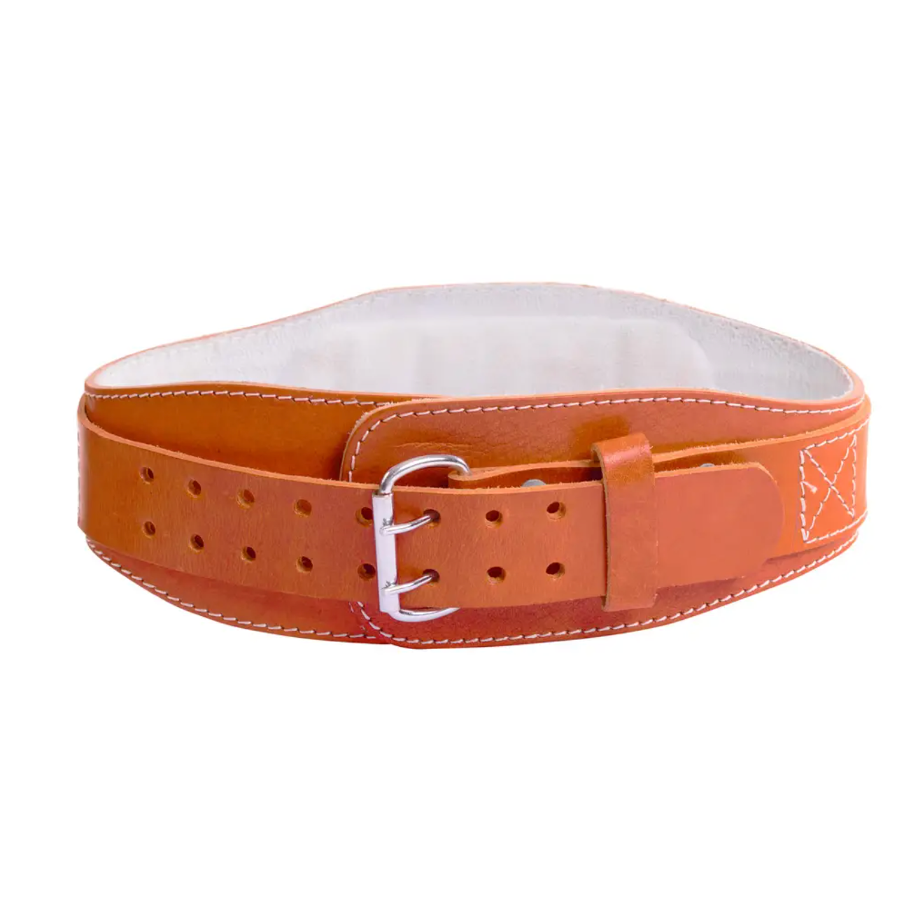 Ceinture contour en cuir double Northern Lights, marron - X-Small - Fitness Dépôt +