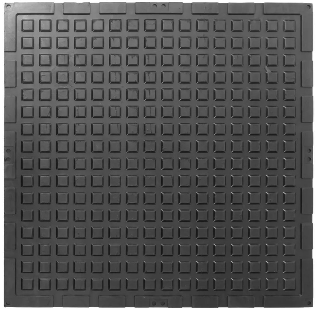 Tapis en caoutchouc découpé, 1M x1M x18 mm - Fitness Dépôt +