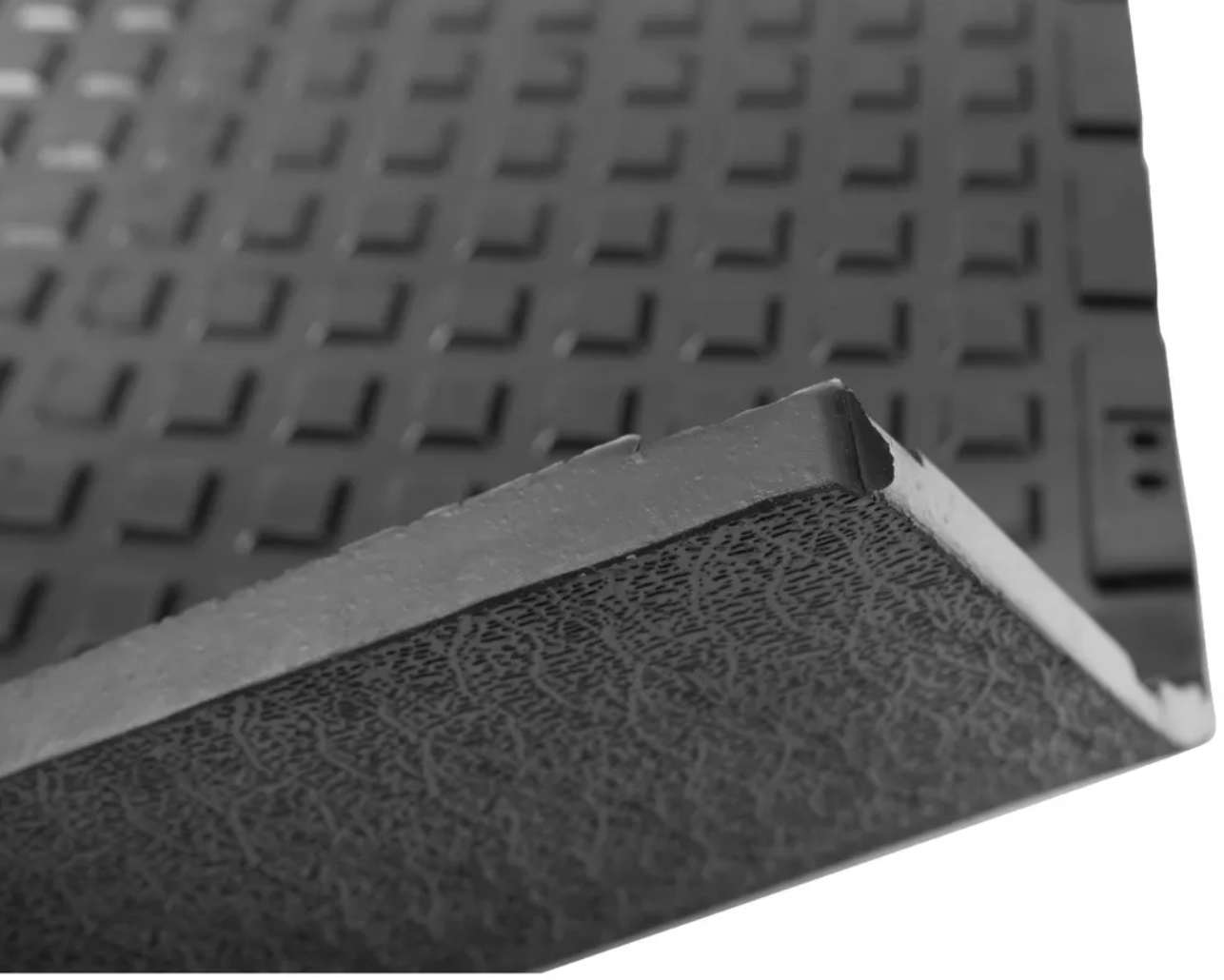 Tapis en caoutchouc découpé, 1M x1M x18 mm - Fitness Dépôt +