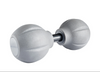 Boule de massage double Northern Lights, longueur réglable, grise avec poignée noire - Fitness Dépôt +