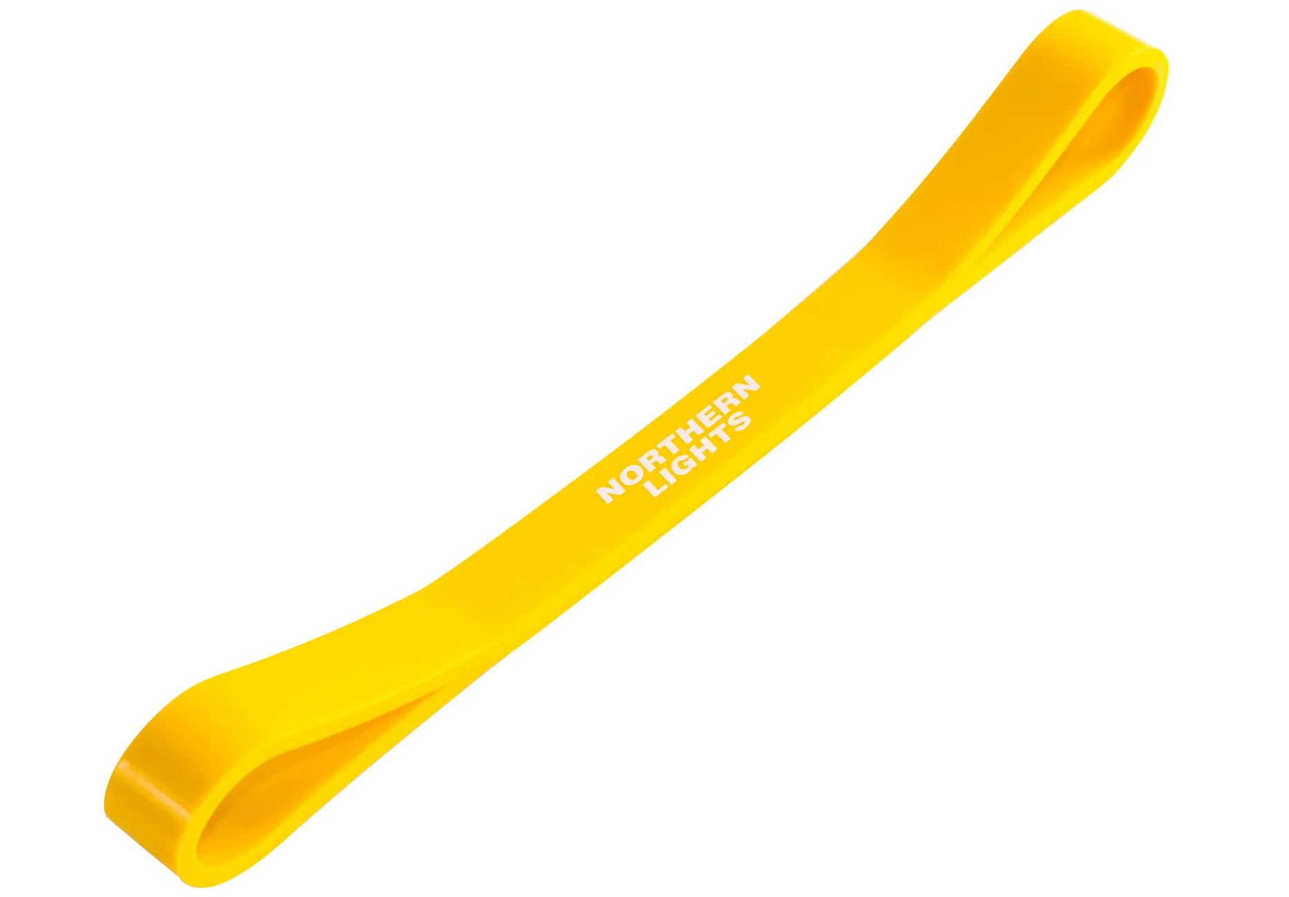 Mini bande de force Northern Lights, latex – 0,75 po, jaune - Fitness Dépôt +